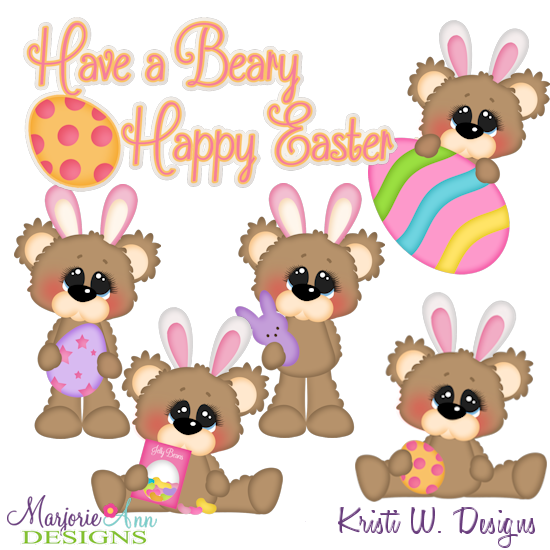 Have A Beary Happy Easter Exclusive SVG Cutting Files + Clipart - Click Image to Close